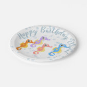 Niedliche Papierplatte für kleine Seepferde Pappteller (Schrägansicht)