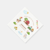 Niedliche Papierplatte für rote Barntracker von Nu Serviette (Ecke)