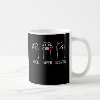 Niedliche Papierschere mit Katzenpfoten Kaffeetasse