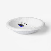 Niedliche Papierschüsseln, rot, weiß und blau Pappteller (Gewinkelt)