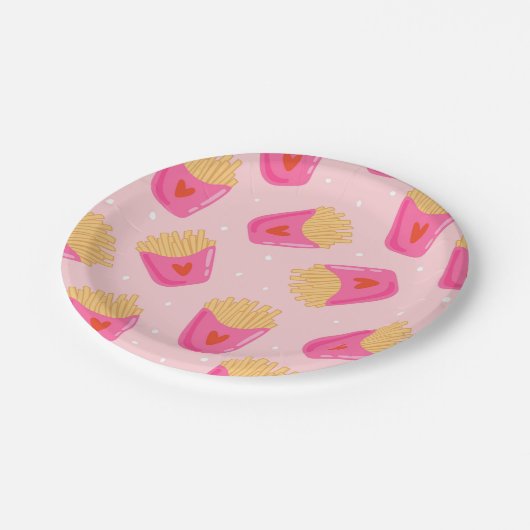 Niedliche Papiertafel Pappteller (Schrägansicht)