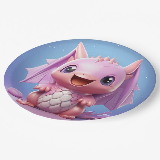 Niedliche Papiertüte Pappteller (Schrägansicht)