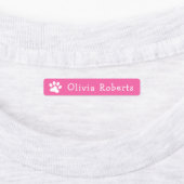 Niedliche Pappdrucke individuelle Name rosa Stoffb Etiketten (Befestigt)