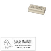 Niedliche Parakeet Parrot Bird-Adresse Gummistempel (Stempel)