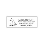 Niedliche Parakeet Parrot Bird-Adresse Permastempel (Design)