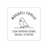 Niedliche Parakeet Parrot Bird-Familienadresse Gummistempel (Prägung)