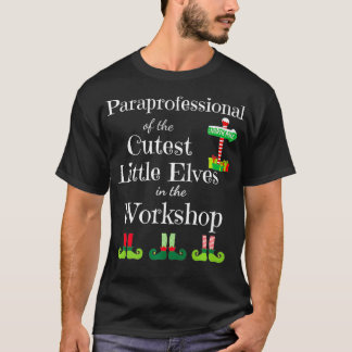 Niedliche Paraprofessional Lehrerin Weihnachtselfe T-Shirt