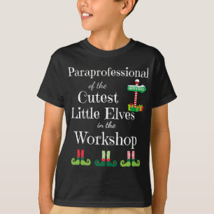 Niedliche Paraprofessional Lehrerin Weihnachtselfe T-Shirt
