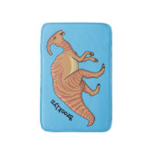 Niedliche Parasaurolophus-Dinosaurier-Cartoon-Abbi Badematte (Vorderseite Vertikal)