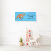 Niedliche Parasaurolophus-Dinosaurier-Cartoon-Abbi Banner (Insitu)