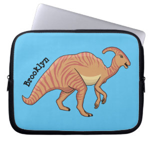 Niedliche Parasaurolophus-Dinosaurier-Cartoon-Abbi Laptopschutzhülle
