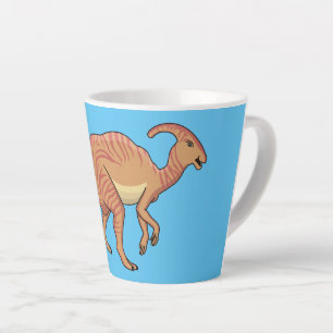 Niedliche Parasaurolophus-Dinosaurier-Cartoon-Abbi Milchtasse