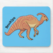 Niedliche Parasaurolophus-Dinosaurier-Cartoon-Abbi Mousepad (Vorne)