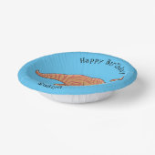 Niedliche Parasaurolophus-Dinosaurier-Cartoon-Abbi Pappteller (Gewinkelt)