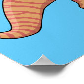 Niedliche Parasaurolophus-Dinosaurier-Cartoon-Abbi Poster (Ecke)