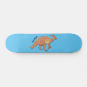 Niedliche Parasaurolophus-Dinosaurier-Cartoon-Abbi Skateboard (Horizontal)