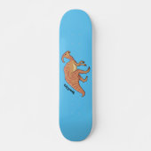 Niedliche Parasaurolophus-Dinosaurier-Cartoon-Abbi Skateboard (Vorne)