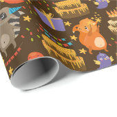 Niedliche Party Critters Geschenkpapier (Rolleneckpunkt)