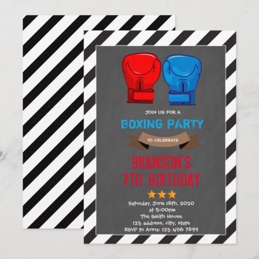 Niedliche Party Einladung (Vorne/Hinten)