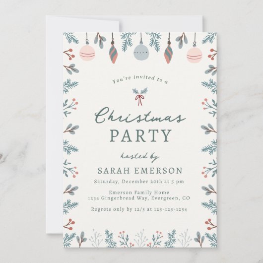 Niedliche Party Einladung (Vorderseite)