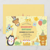 Niedliche Party Einladung (Vorne/Hinten)