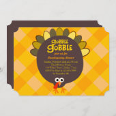 Niedliche Party Einladung des Erntedanks der Türke (Vorne/Hinten)