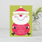 Niedliche Party Einladung des Weihnachtsmanns (Stehend Vorderseite)