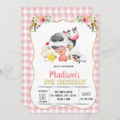 Niedliche Party Einladung für landwirtschaftliche  (Vorne/Hinten)