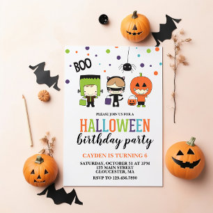 Niedliche Party Einladung Halloween Kindergeburtst