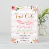 Niedliche Party Einladung Im zwei (Stehend Vorderseite)