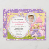 Niedliche Party Einladung Prinzessin-Birthday (Vorne/Hinten)