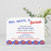 Niedliche Party Einladung vom 4. Juli (Stehend Vorderseite)