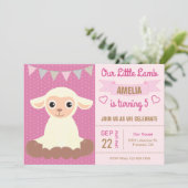 Niedliche Party Einladung zum Kindergeburtstag des (Stehend Vorderseite)