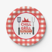 Niedliche Party-Grillen Pappteller (Vorderseite)