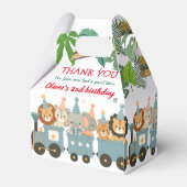 Niedliche Party Tiere im Zug Personalisiert Geschenkschachtel (Rückseite)
