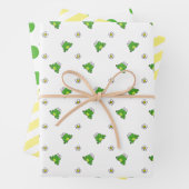 Niedliche Party-Wrapping-Papierblätter für Frosch Geschenkpapier Set (Beispiel)