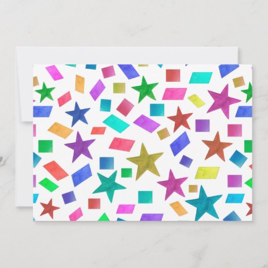 Niedliche Party zum Geburtstag Einladung (Rückseite)