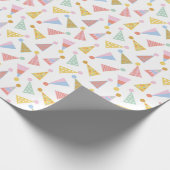 Niedliche Partyhütten in Weiß Geschenkpapier (Ecke)