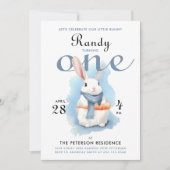 Niedliche Pasta Blau Beleuchtung Sonniger Tag Einladung (Vorderseite)