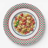 Niedliche Pasta-Fans Pappteller (Vorderseite)