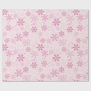 Niedliche Pasta Pink Winter Schneeflocken Weihnach Geschenkpapier