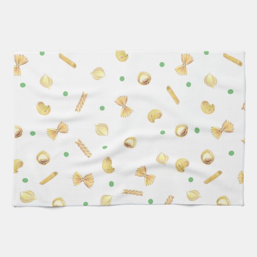 Niedliche Pasta Polka Dot Mix Geschirrtuch (Horizontal)