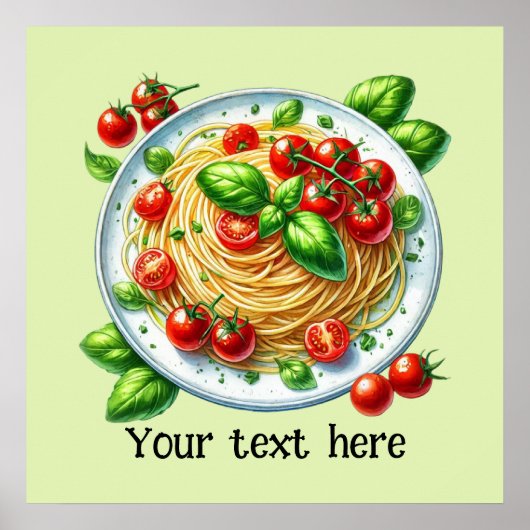Niedliche Pasta Spaghetti Poster (Vorne)