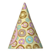 Niedliche Pasta Sprinkle Donut Gelb Partyhütchen (Rechts)