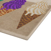 Niedliche Pasta Wasserfarbe Eiscreme Individuelle  Schneidebrett (Ecke)