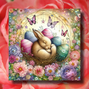 Niedliche Pastel Aquarell Schlaflosigkeit Ostern E Feiertagskarte