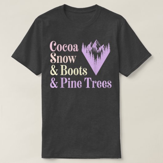 Niedliche Pastel Ästhetische Winterkakaostiefel Sc T-Shirt (Design vorne)