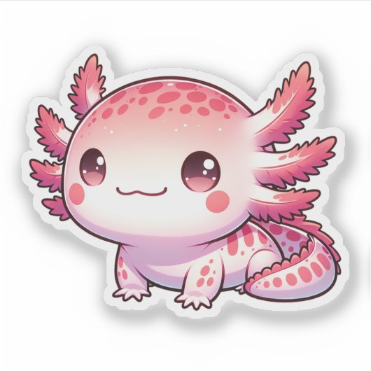 Niedliche Pastel Axolotls Neue Designs Vinyl St. Aufkleber (Vorderseite)