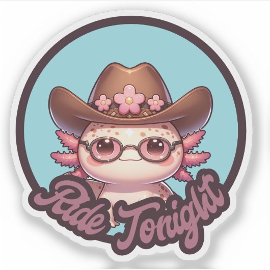 Niedliche Pastel Axolotls Neue Designs Vinyl St. Aufkleber (Vorderseite)