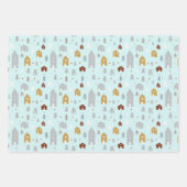 Niedliche Pastel Blauer Minimaler Weihnachtsbaum L Geschenkpapier Set (Vorderseite 2)